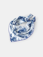 Toile Print Cotton Bandana Scarf Versatile Lightweight Accessory