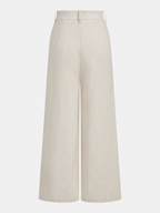 Cotton Linen One Shoulder Belted Top & Pants Set for Women Summer Casual