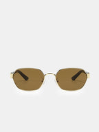 Vintage Rectangular Metal Sunglasses for Outdoor Activities