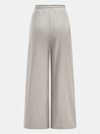 Elegant Satin One-Shoulder Top & Drawstring Pants Evening Set