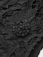 3D Floral Lace Sleeveless Crop Top for Women Summer Casual