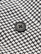 Houndstooth Collared Button Down Vest Classic Wool Blend