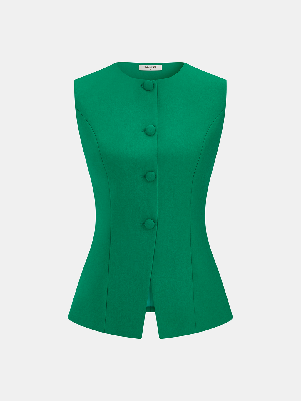 Button Front Tailored Vest & Skort Set with Adjustable Waistband