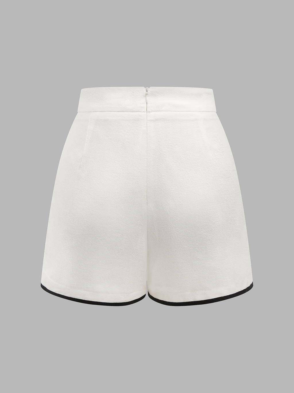 Contrast Trim Cotton Linen Tie-Waist Shorts Casual Summer Comfort Fit