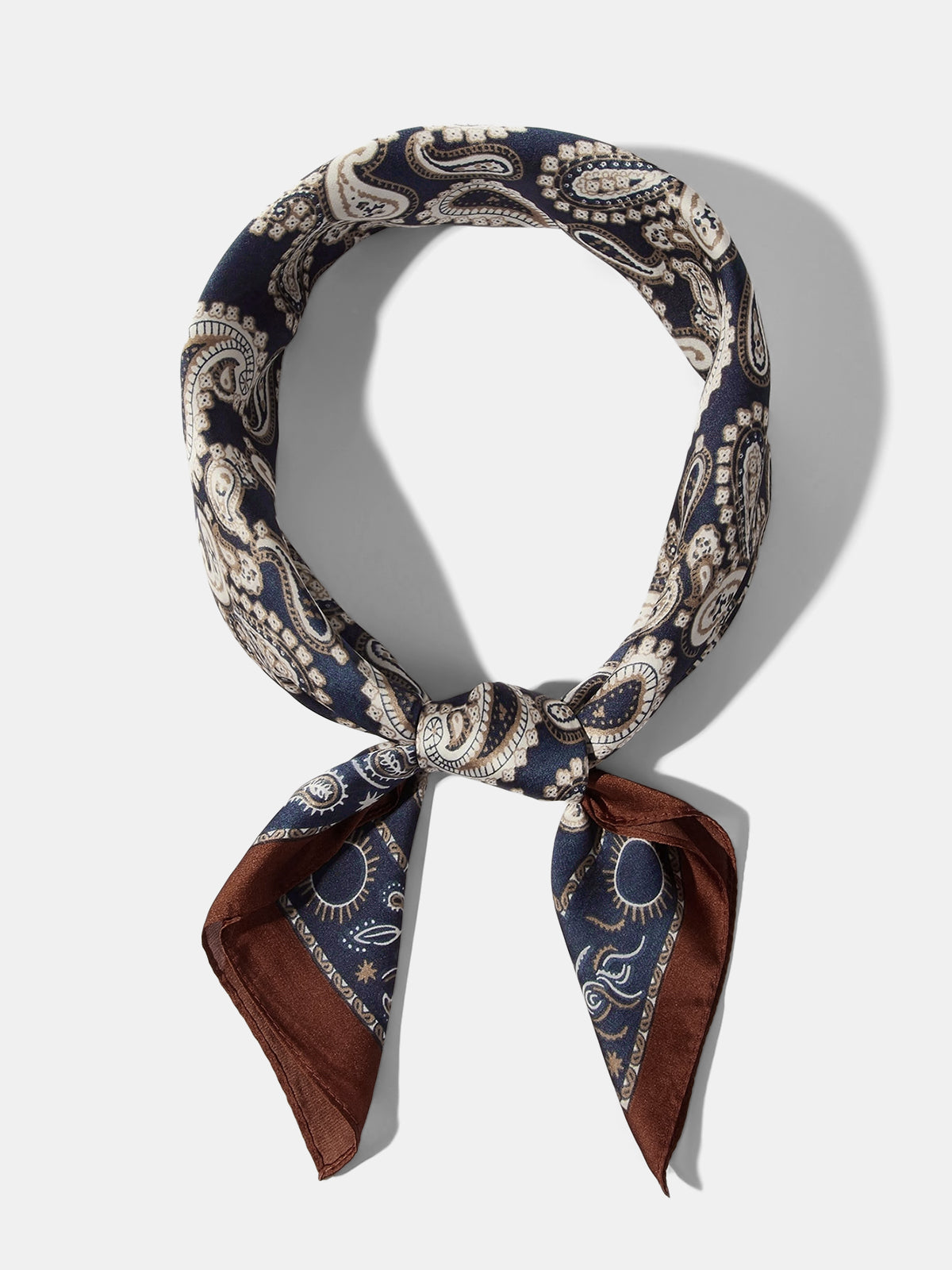 100% Silk Paisley Square Scarf - Elegant Lightweight Accessory for Women