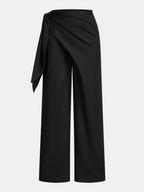Draped Wrap Wide-Leg Pants for Women Comfort Fit