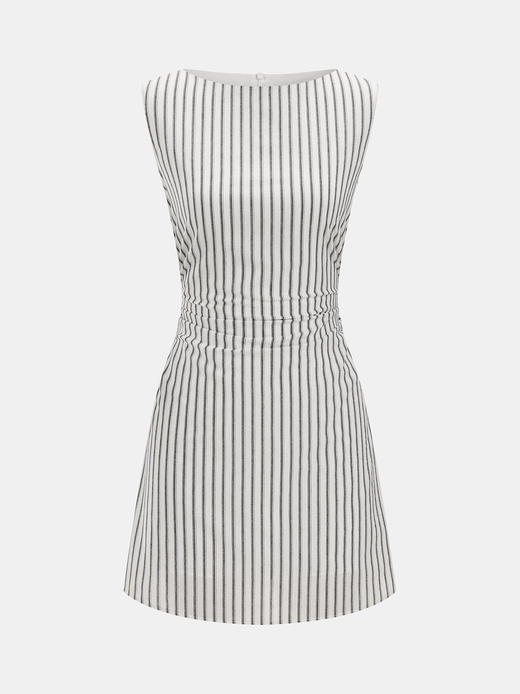 Striped Cotton Sleeveless Mini Dress for Summer Casual Wear
