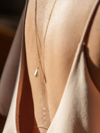 Teardrop Pearl Back Necklace for Bridal Wedding Elegance