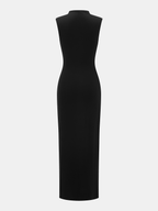 Sleeveless Ruched Keyhole Neck Maxi Dress for Women Perfect for Evening Events