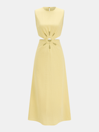 Cutout Waist Sleeveless Maxi Dress for Elegant Evening Wear
