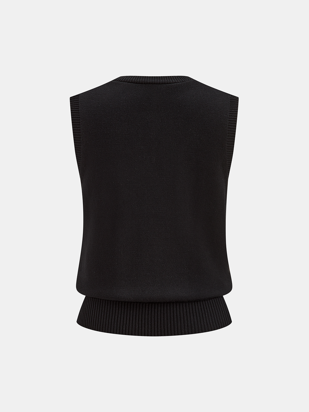 3D Floral Embroidered V-Neck Knit Vest for Women Casual Layering
