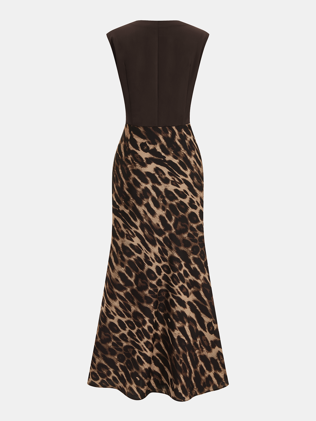 Sleeveless Leopard Print Maxi Dress for Women Casual Summer Comfort