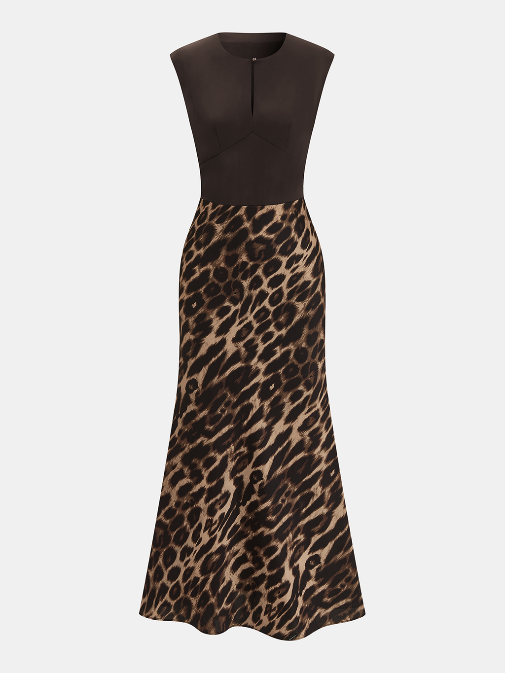 Sleeveless Leopard Print Maxi Dress for Women Casual Summer Comfort