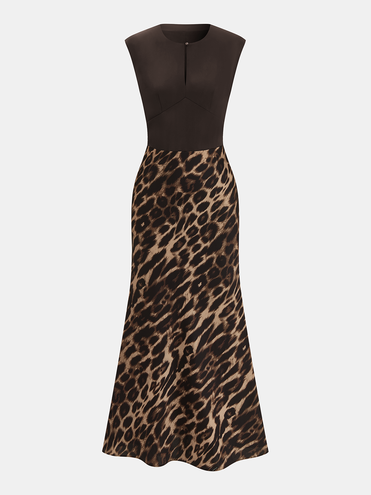 Sleeveless Leopard Print Maxi Dress for Women Casual Summer Comfort