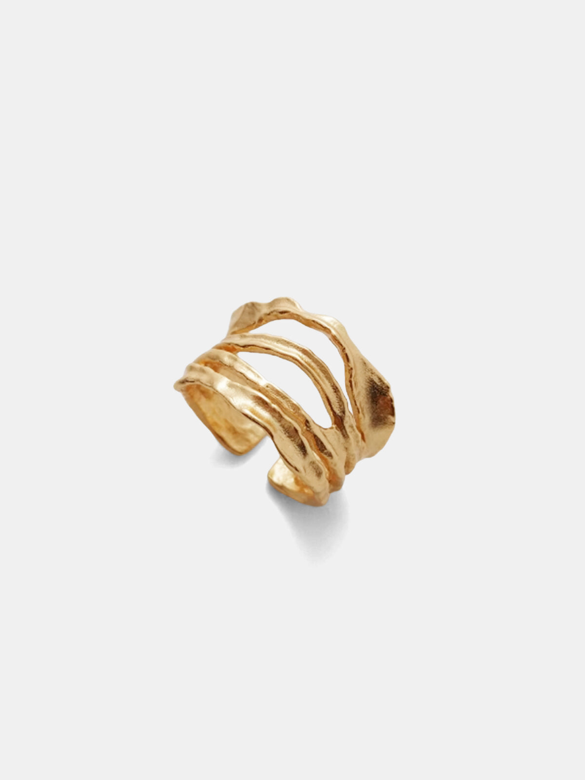 Irregular Multi Band Statement Ring Unique Eye-Catching Design Jewellery