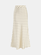 Polka Dot Cowl Neck Top & Maxi Skirt Set for Women, Elegant Full-Length Outfit