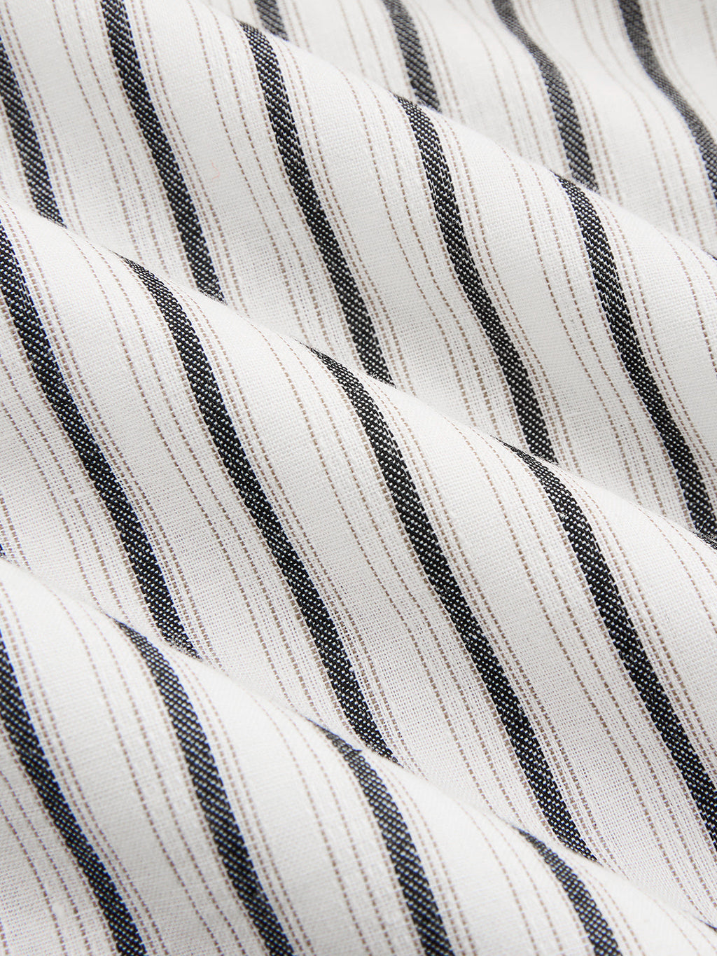 Striped Cotton Buttoned Maxi Dress with Side Pockets and Belt