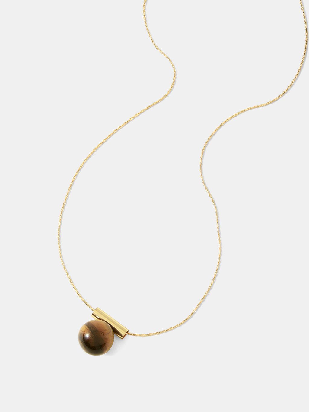 Minimalist Tiger Eye Pendant Necklace for Spiritual Healing and Protection