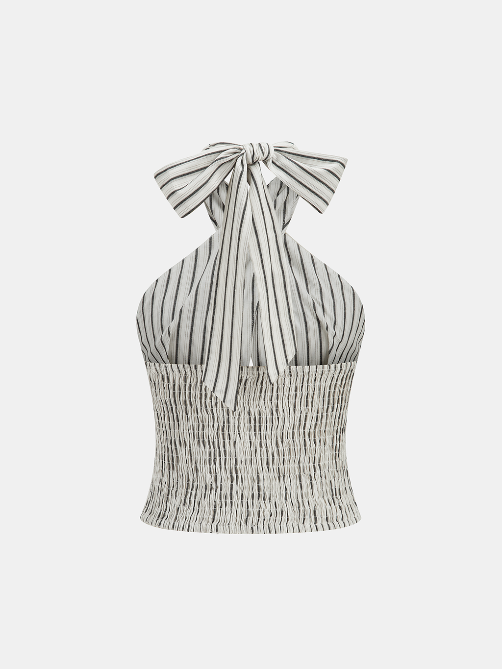 Striped Cotton Crisscross Halter Top for Summer Casual Wear