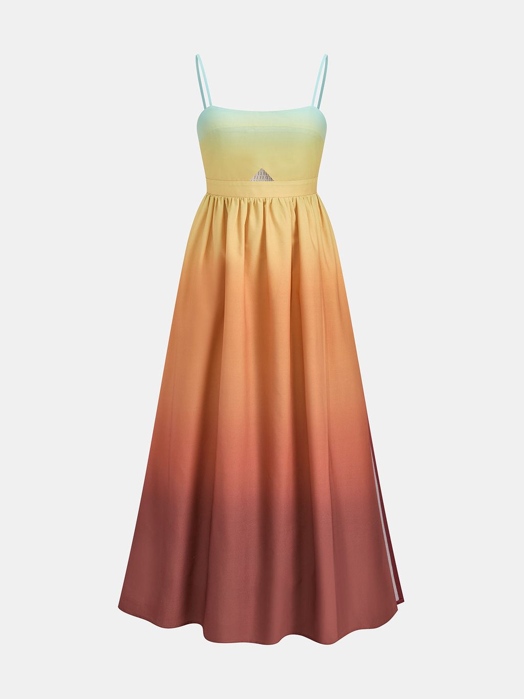 Gradient Cutout Cami Slit Maxi Dress for Evening Party