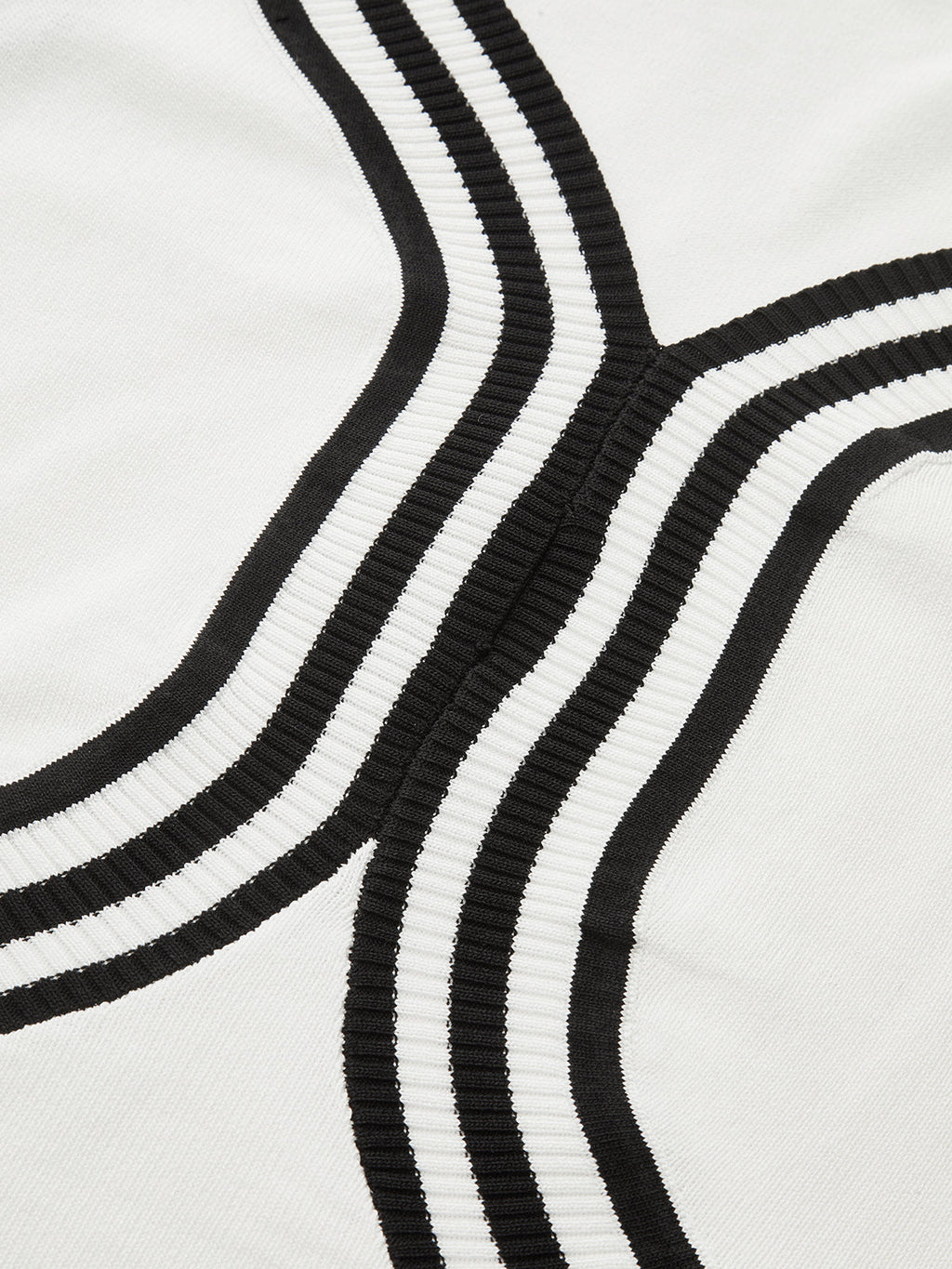 Striped Sleeveless V Neck Knit Maxi Dress with Side Slit Detail