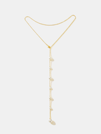 Long Pearl Drop Back Necklace with Elegant Bridal Design