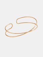 Minimalist Crisscross Upper Arm Cuff Braided Design Adjustable Jewelry