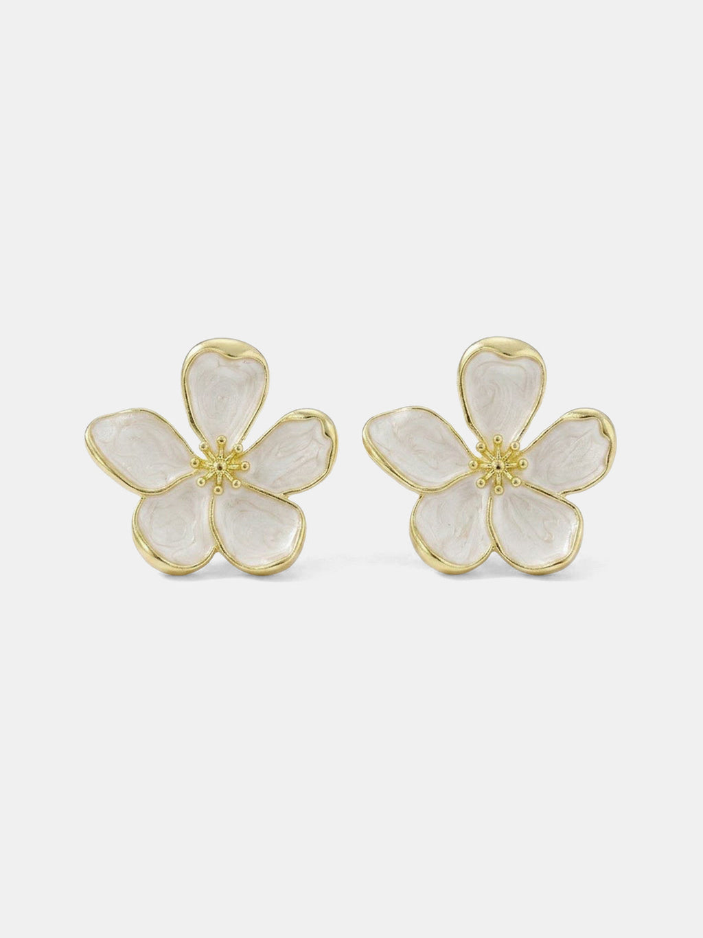 Large Flower Stud Earrings, Elegant Floral Statement Jewelry Design for Women