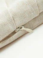 Linen Blend Cropped Blouse with Cross Wrap Detail and Tie Waist