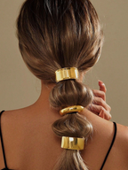 Metallic Ponytail Hair Cuff Wrap Holder for Women