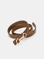 Horsebit Buckle Leather Belt for Men and Women, High-Quality Craftsmanship