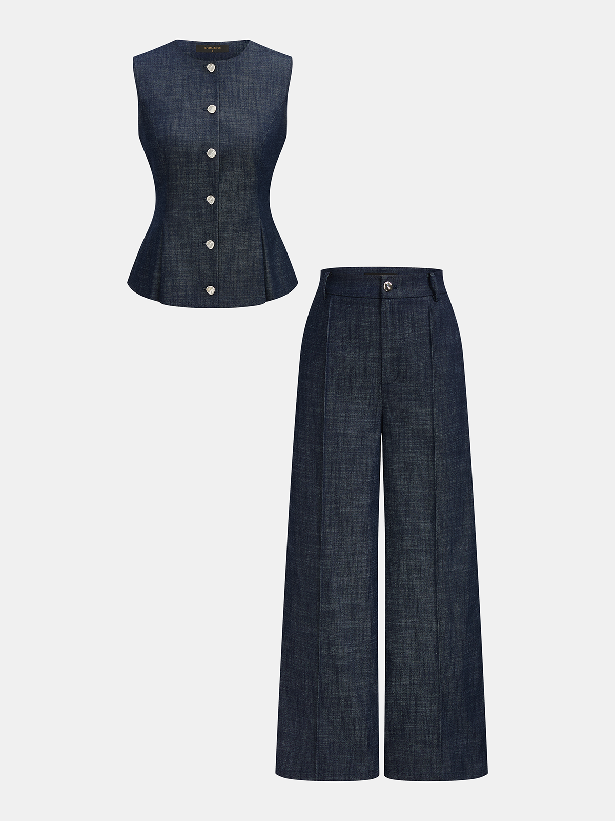 Cotton Blend Sleeveless Top & Pants Set for Women Casual Wear
