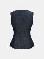 Cotton Blend Sleeveless Top & Pants Set for Women Casual Wear