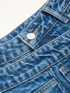 Asymmetric Deconstructed Wide Leg Jeans Modern High Waist Street Style