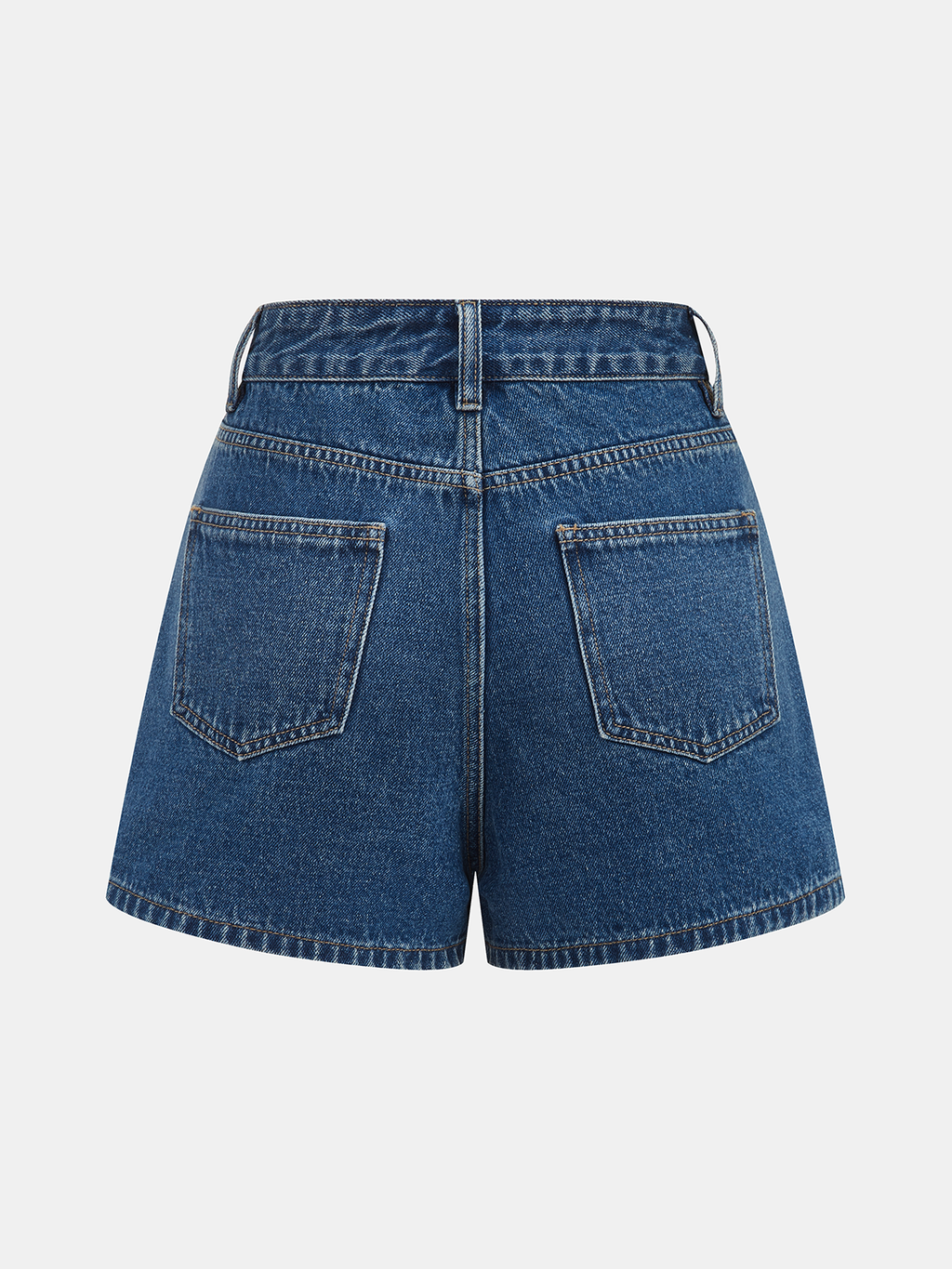Asymmetrical Button Denim Shorts High-Waisted Trendy Summer Style