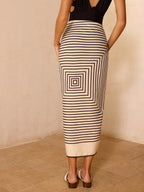 Striped Wrap Tie Sarong Beach Cover Up Skirt Lightweight Adjustable Fit