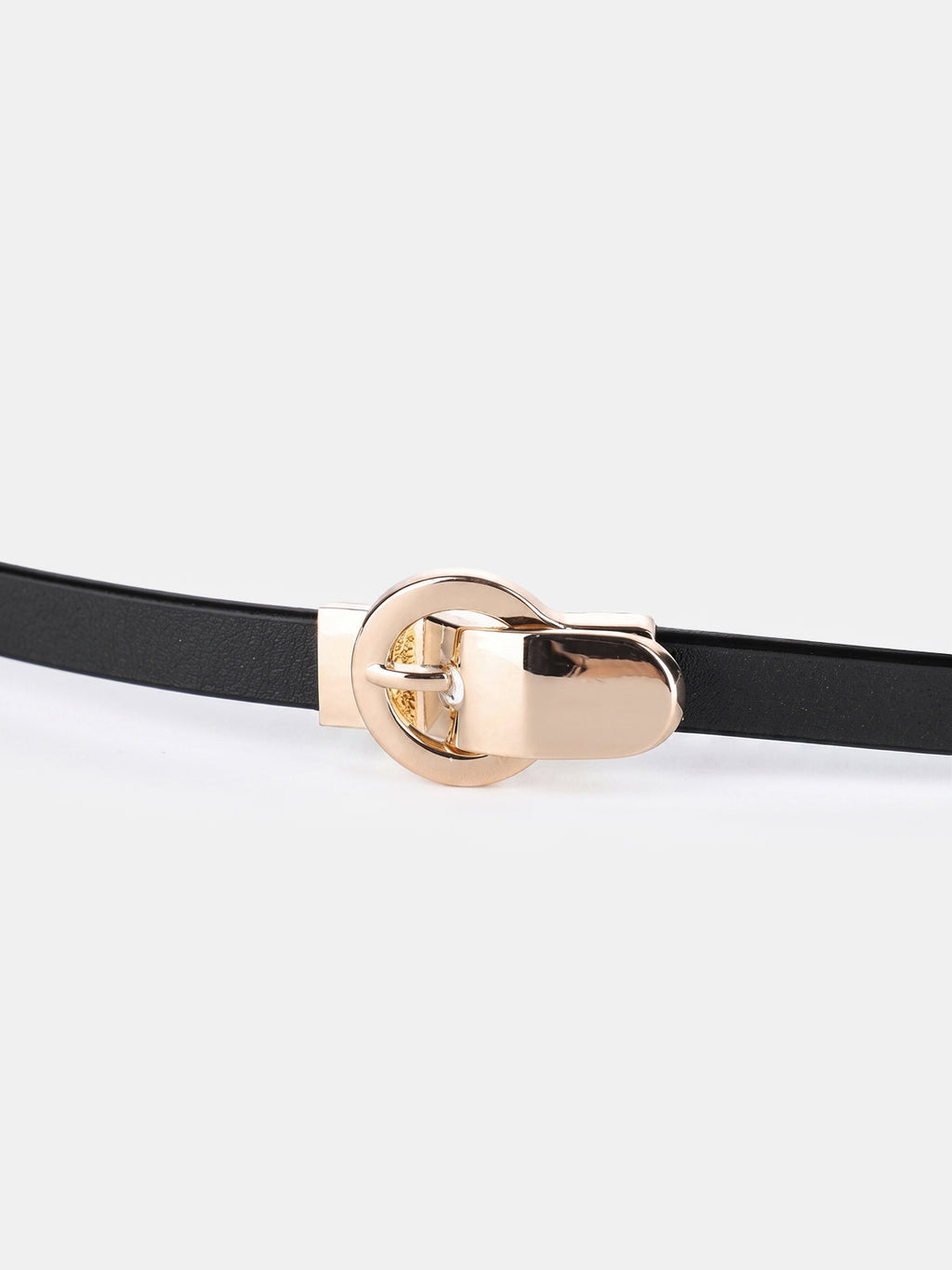 Slim Metal Buckle Leather Waist Belt for Women's Fashion Styling