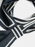 Classic Striped Skinny Scarf for Women All Seasons Accessory