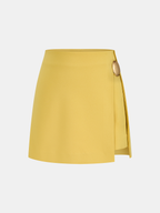 Metal Detail Sleeveless Crop Top & Mini Skirt Set for Women, Trendy Party Wear