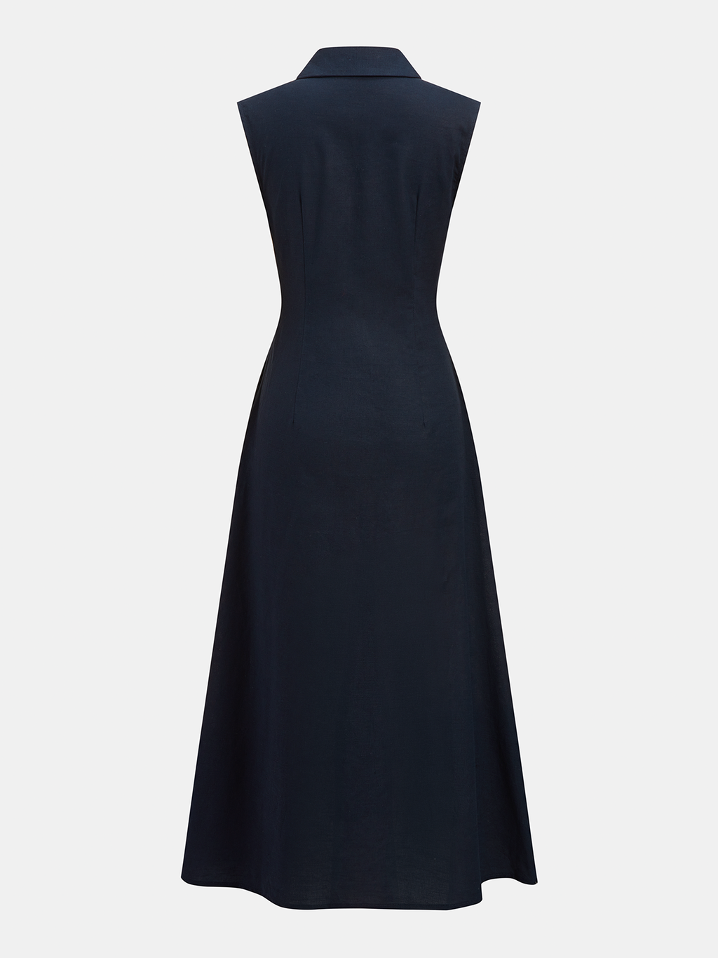 Cotton Linen Sleeveless Shirt Dress for Women Summer Casual