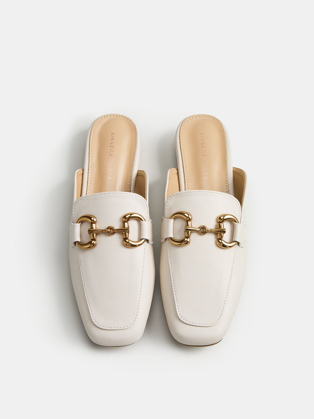 Genuine Leather Horsebit Loafer Mules for Women Slip-On Style