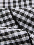 Gingham Ruffled Asymmetric Maxi Skirt for Women Spring/Summer Collection