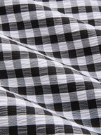 Gingham Ruffled Asymmetric Maxi Skirt for Women Spring/Summer Collection