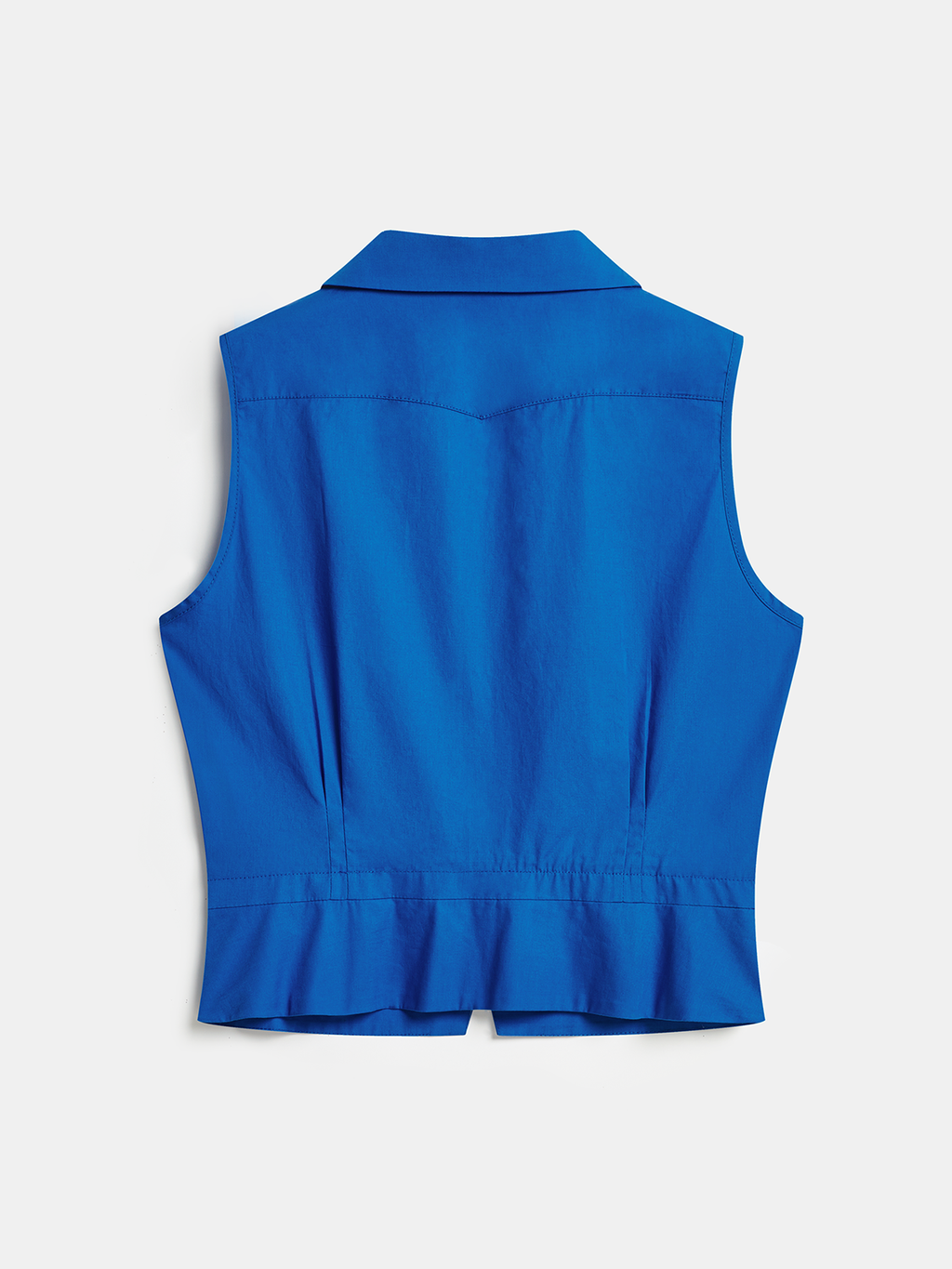 Cotton Sleeveless Pleated Button-Down Vest for Women Casual Summer Style