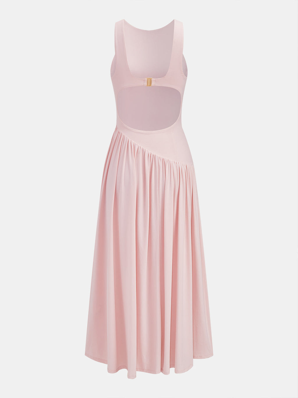 Asymmetric Sleeveless Backless Midi Dress for Women Summer Style