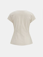 Striped Cotton Two Piece Pants Set for Women Casual Comfort