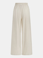 Striped Cotton Two Piece Pants Set for Women Casual Comfort