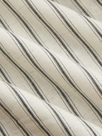 "Casual Summer Cotton Linen Striped Midi Shirt Dress for Women"