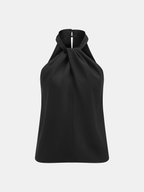 Twist-Front Halter Neck Top Women's Chic Summer Apparel