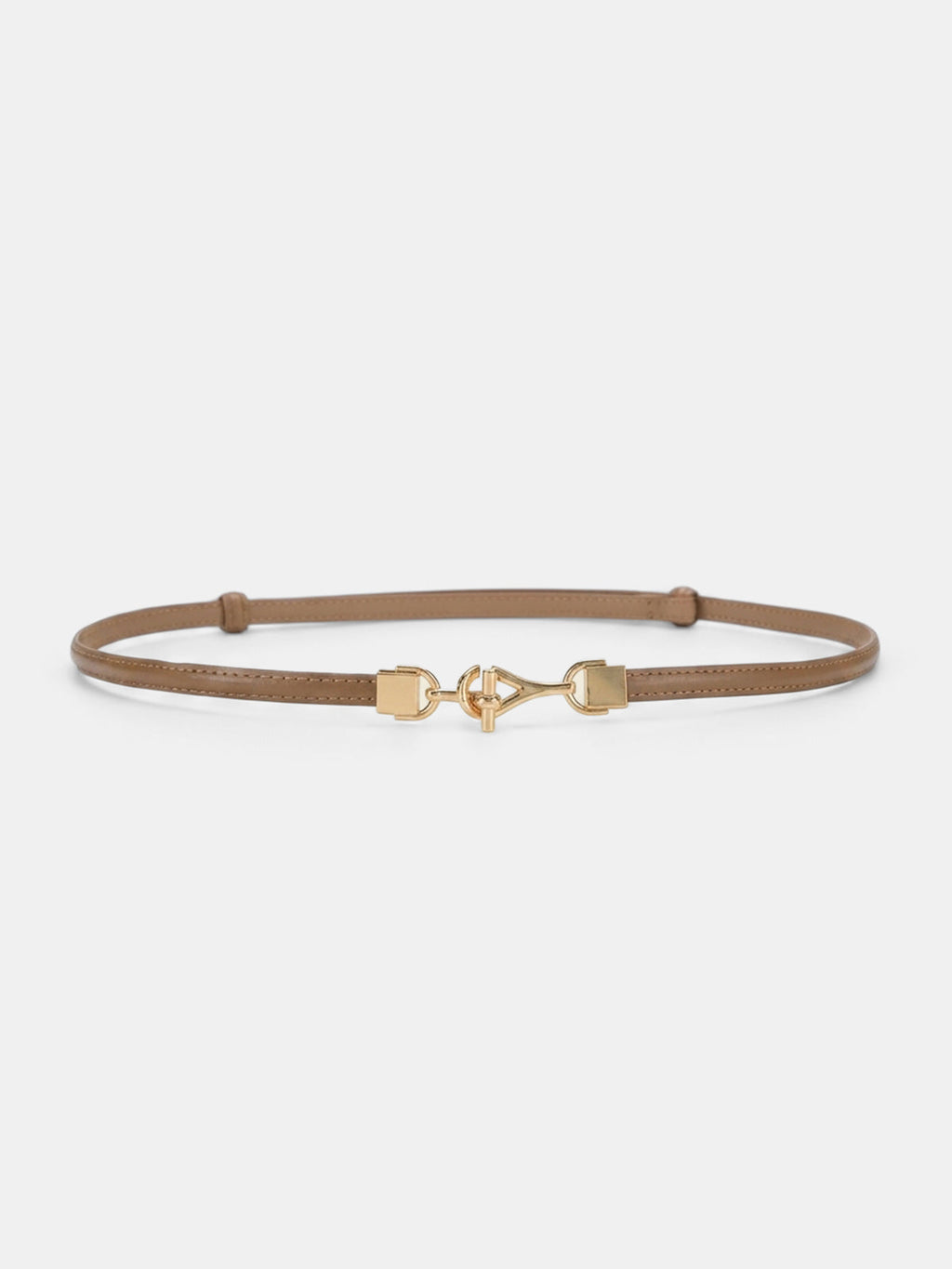Slim Leather Metal Buckle Waist Belt Fashion Accessory for Women